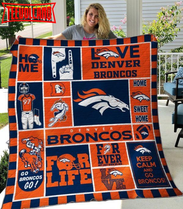 Denver Broncos 3D Quilt Blanket