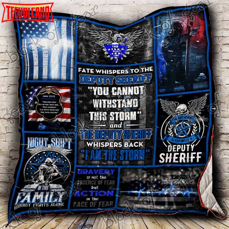 Deputy Sheriff 3D Quilt Blanket