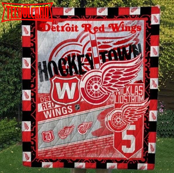 Detroit Redwings 3D Customized Quilt Blanket