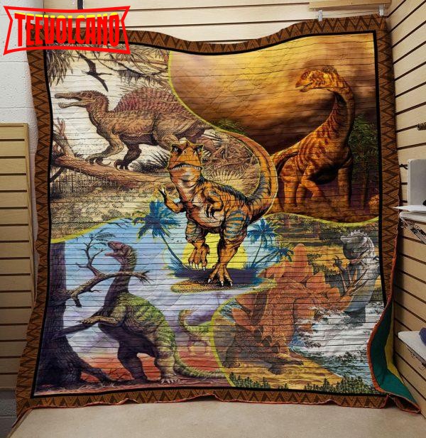 Dinosaur 3D Customized Quilt Blanket