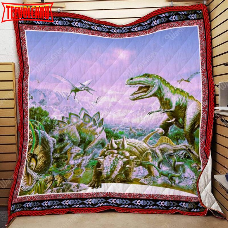 Dinosaur World 3D Customized Quilt Blanket