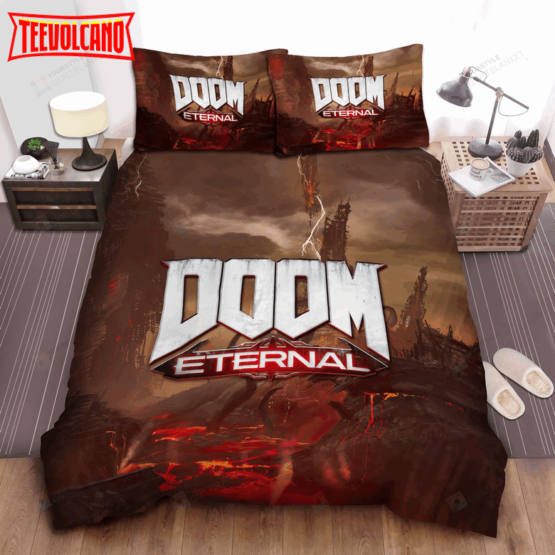 Doom Eternal Poster Bed Sheets Spread Duvet Cover Bedding Sets