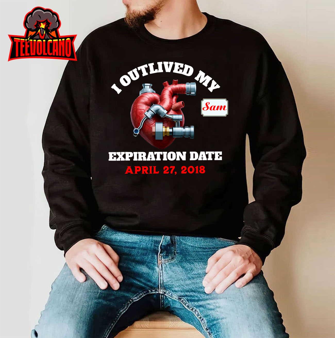 I Outlived My Expiration Date Open Heart Surgery T-Shirt