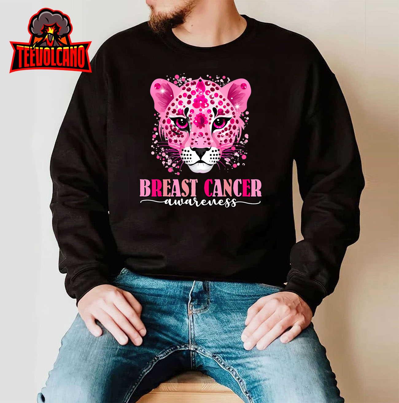 In October We Wear Pink cute little lion Breast Cancer women T-Shirt