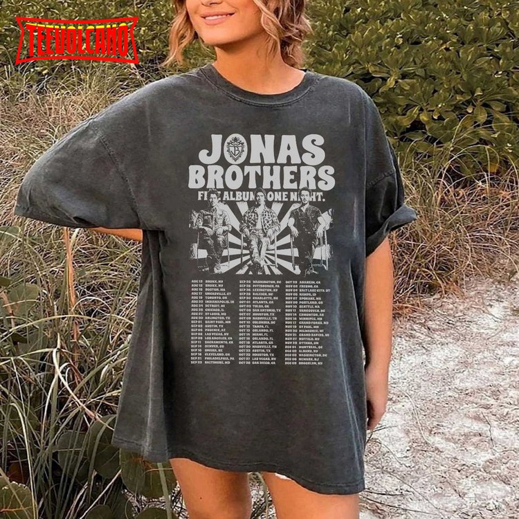 Jonas Five Albums One Night Tour Shirt, Jonas Brothers 2023 Tour Shirt V10