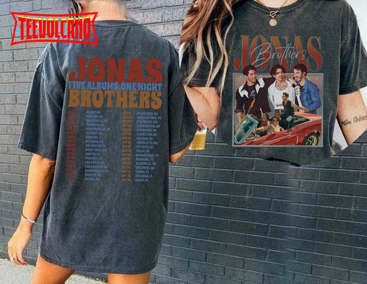 Jonas Five Albums One Night Tour Shirt, Jonas Brothers 2023 Tour Shirt V2