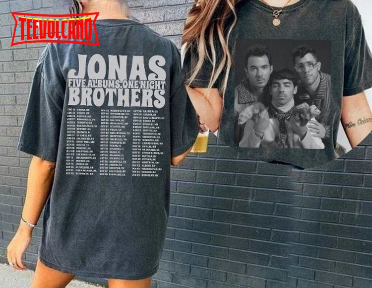 Jonas Five Albums One Night Tour Shirt, Jonas Brothers 2023 Tour Shirt V5