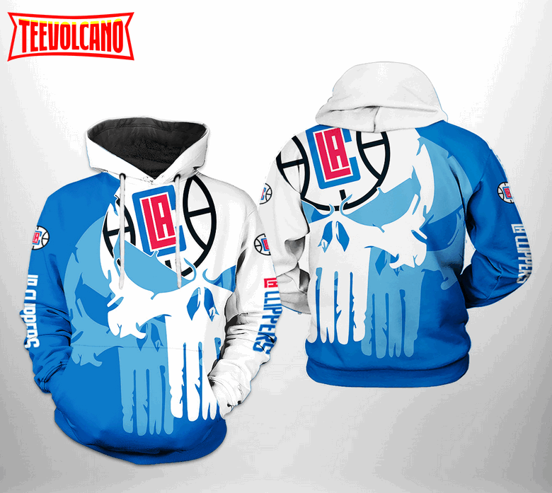 LA Clippers NBA Team Skull 3D Printed Hoodie