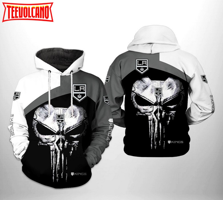 Los Angeles Kings NHL Skull Punisher 3D Printed Hoodie