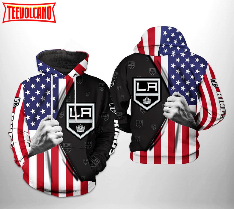 Los Angeles Kings NHL US FLag 3D Printed Hoodie