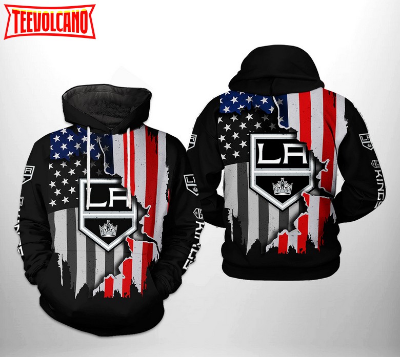 Los Angeles Kings NHL US FLag Team 3D Printed Hoodie