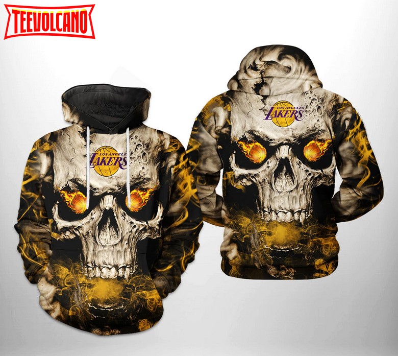 Los Angeles Lakers NBA Skull 3D Printed Hoodie