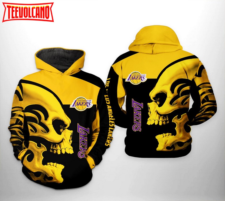 Los Angeles Lakers NBA Skull Team 3D Printed Hoodie