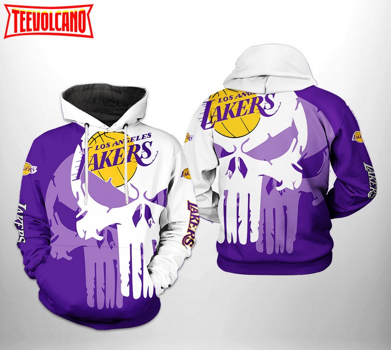 Los Angeles Lakers NBA Team Skull 3D Printed Hoodie