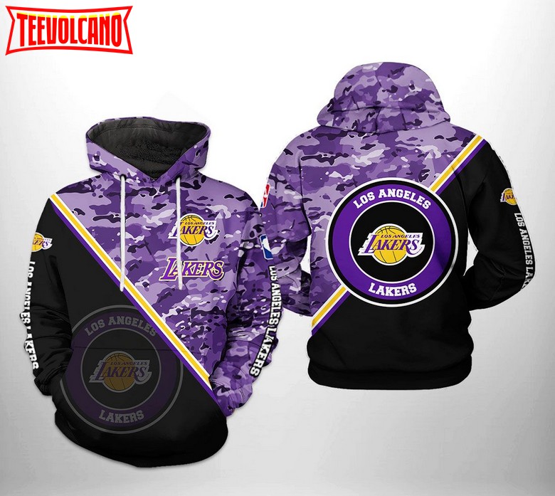 Los Angeles Lakers NBA US Camo Team 3D Printed Hoodie