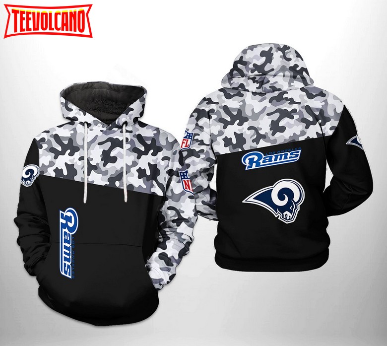 Los Angeles Rams NFL Camo Veteran Team 3D Printed Hoodie