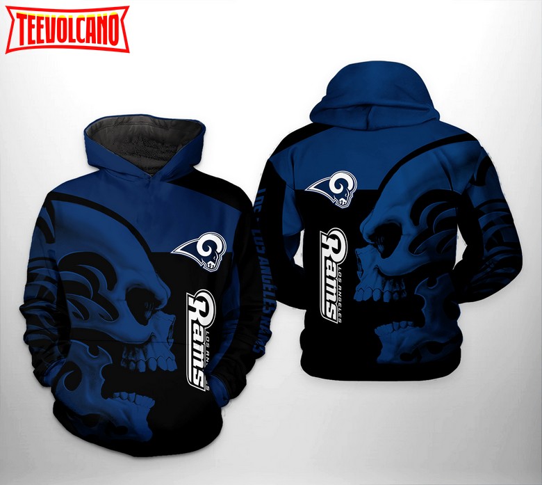 Los Angeles Rams NFL Skull 3D Printed Hoodie