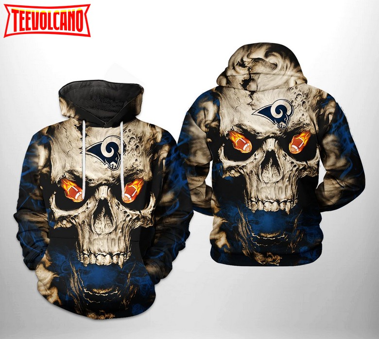 Los Angeles Rams NFL Skull Team 3D Printed Hoodie