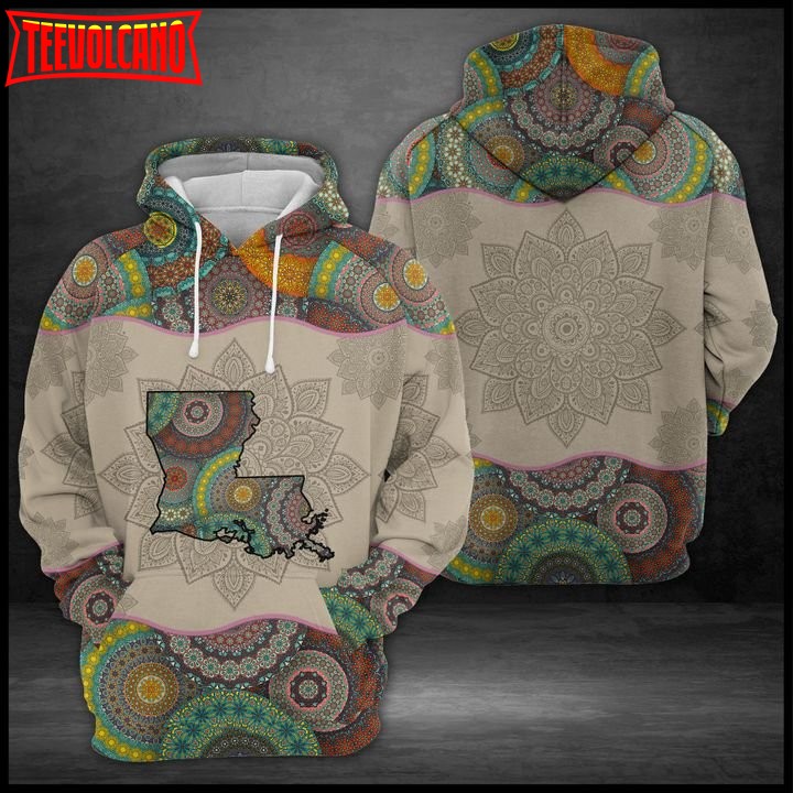 Louisiana State Mandala 3D Printed Hoodie