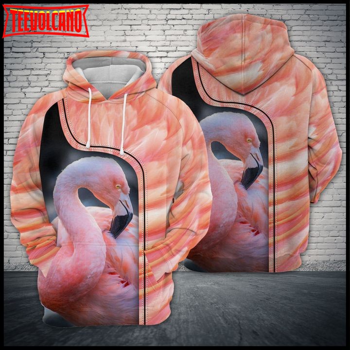 Love Flamingo 3D Printed Hoodie