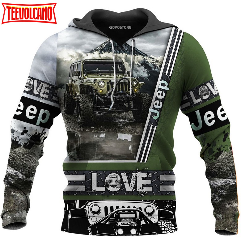 Love Jeep 3D Printed Hoodie