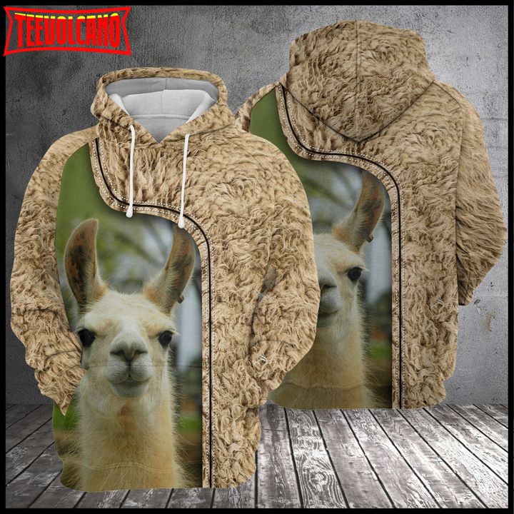 Love Llama 3D Printed Hoodie