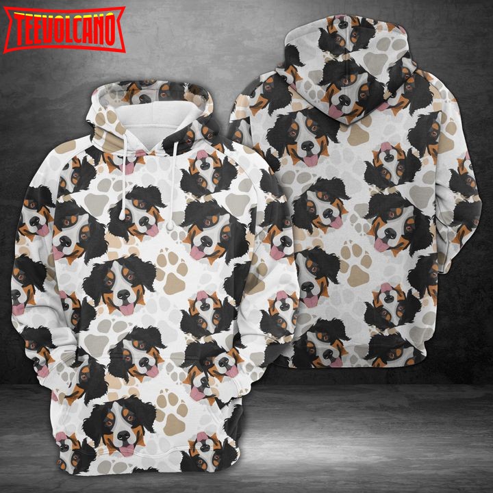 Lovely Bernese Mountain Dog 3D Printed Hoodie