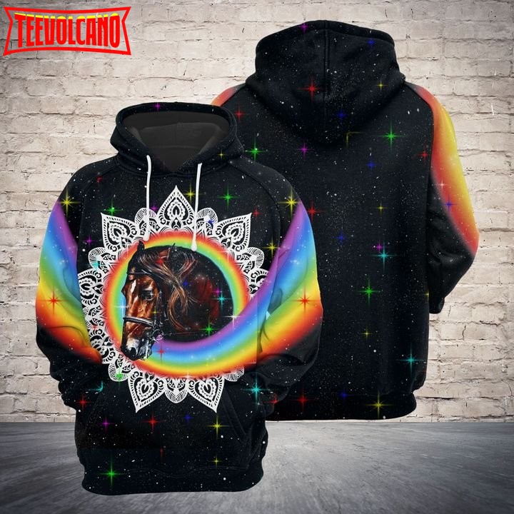 Majestic Horse Mandala 3D Printed Hoodie