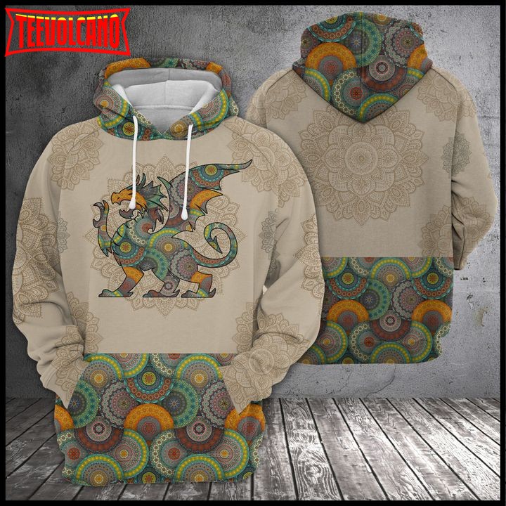 Mandala Dragon 3D Printed Hoodie