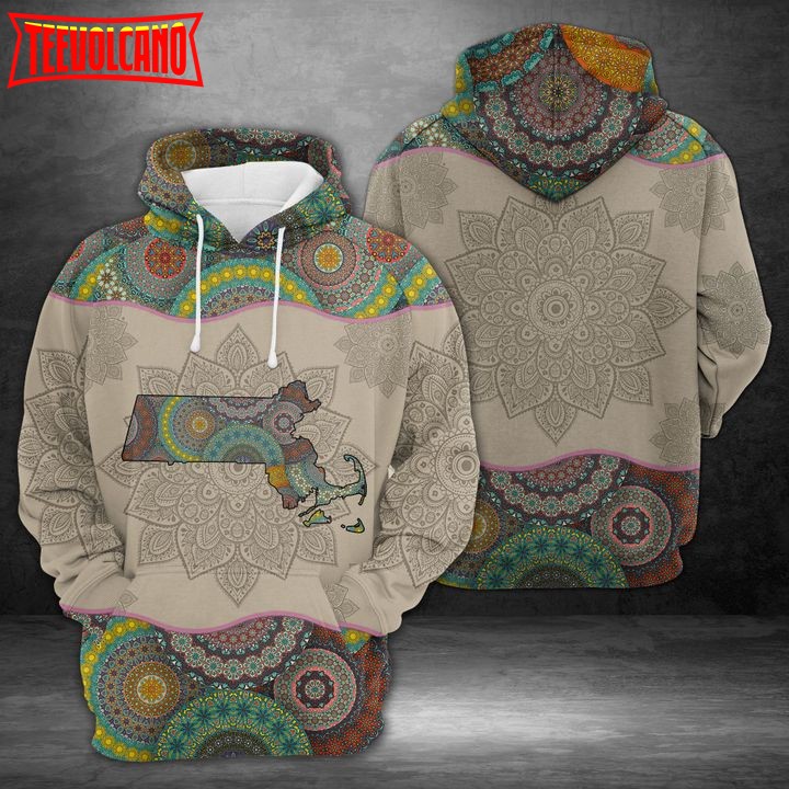 Massachusetts Mandala 3D Printed Hoodie