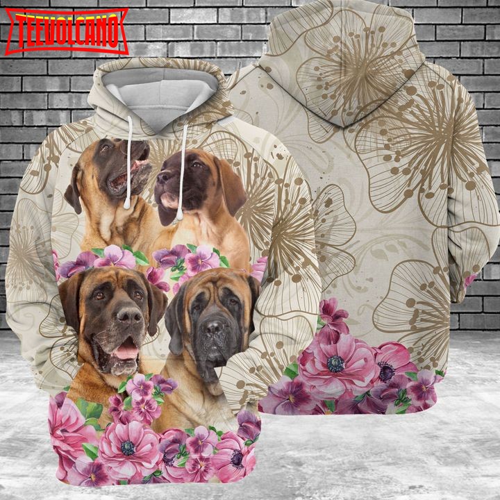 Mastiff Flower 3D Printed Hoodie