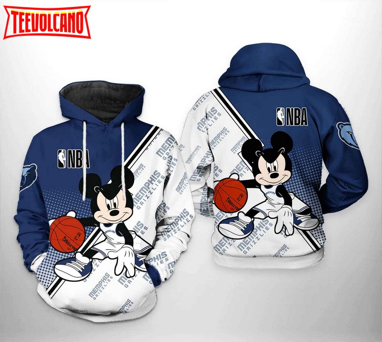 Memphis Grizzlies NBA Mickey 3D Printed Hoodie