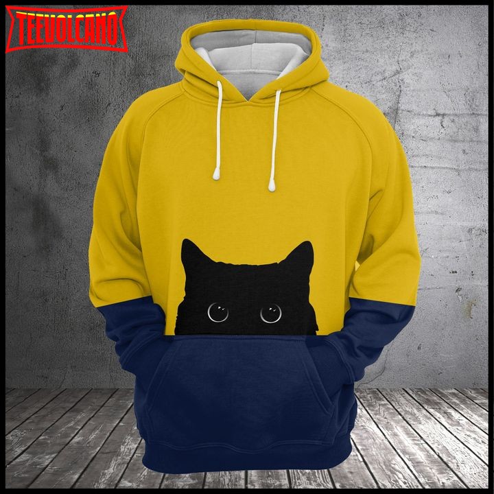 Meow Meow Black Cat 3D Printed Hoodie