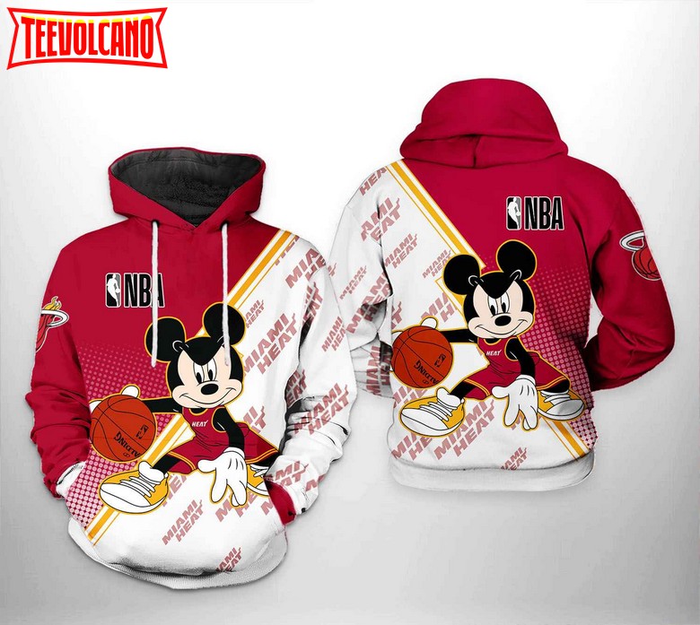 Miami Heat NBA Mickey 3D Printed Hoodie