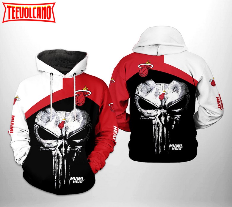 Miami Heat NBA Skull Punisher Team 3D Printed Hoodie