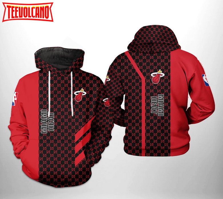 Miami Heat NBA Team Pattern Mix 3D Printed Hoodie