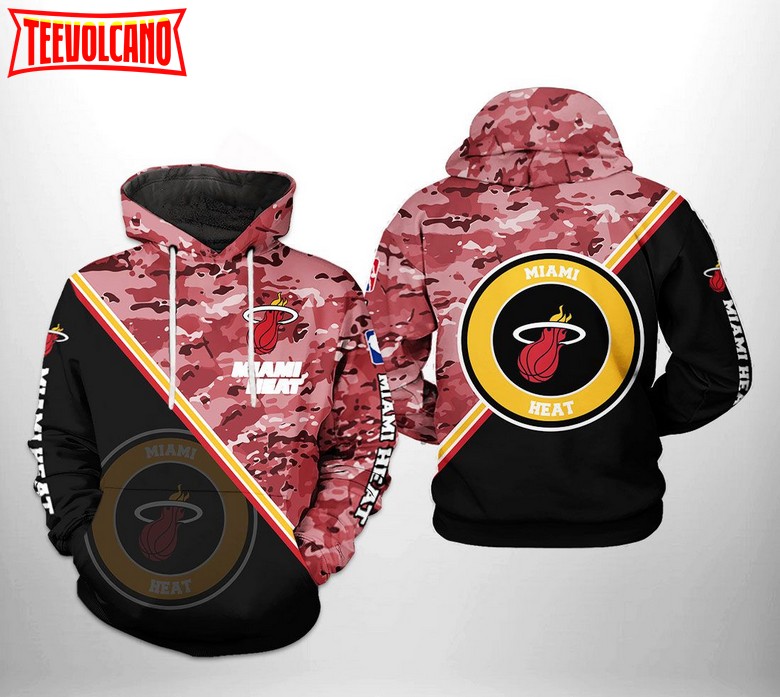 Miami Heat NBA US Camo Team 3D Printed Hoodie