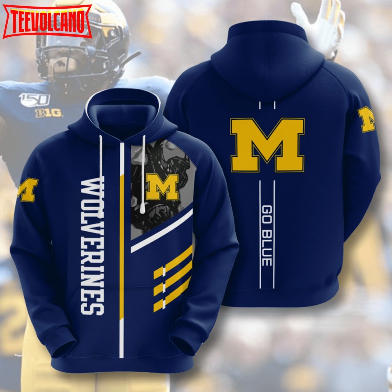 Michigan Wolverines American Football 3D Printed Hoodie