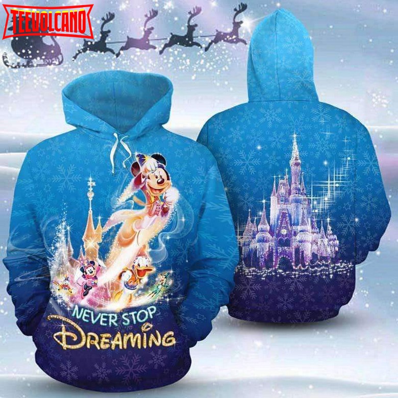 Mickey And Friends Never Stop Dreaming 3D Printed Hoodie