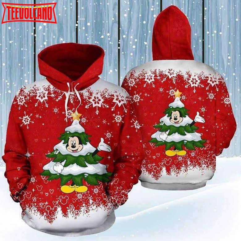 Mickey Christmas Tree – Hoodie 3D Printed Hoodie