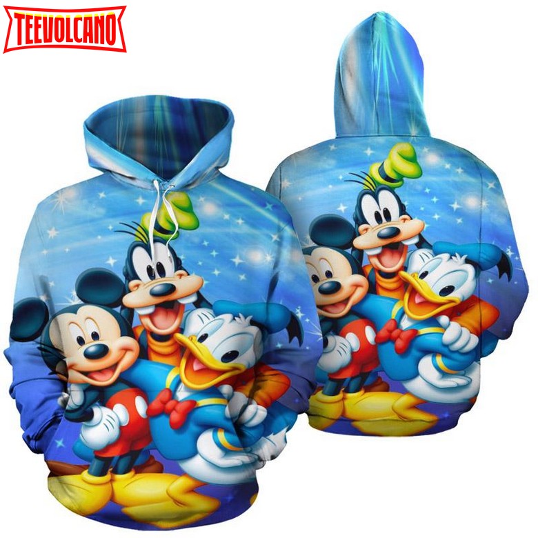 Mickey Goofy Donald 3D Printed Hoodie