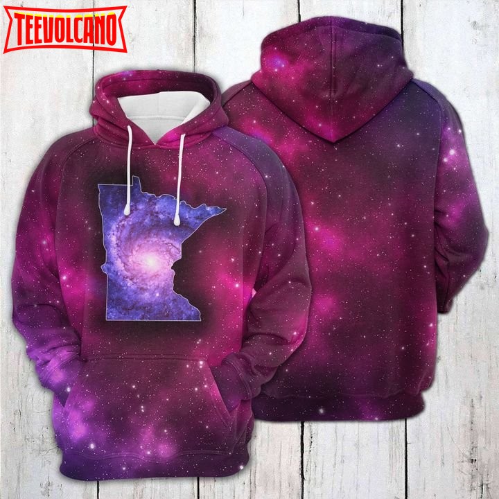 Minnesota Purple Galaxy 3D Printed Hoodie