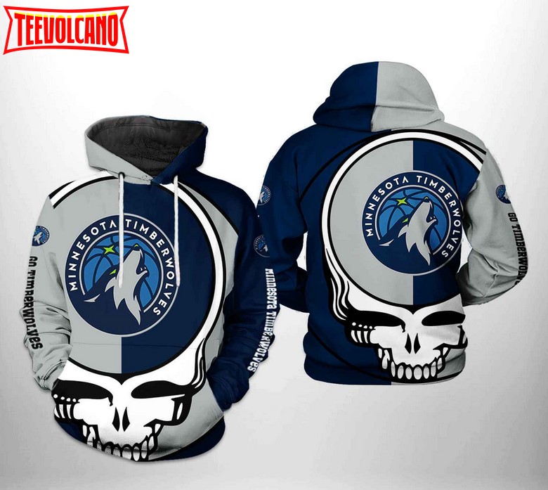 Minnesota Timberwolves NBA Grateful Dead 3D Printed Hoodie