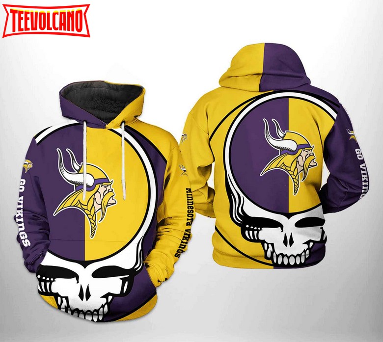 Minnesota Vikings NFL Grateful Dead 3D Printed Hoodie