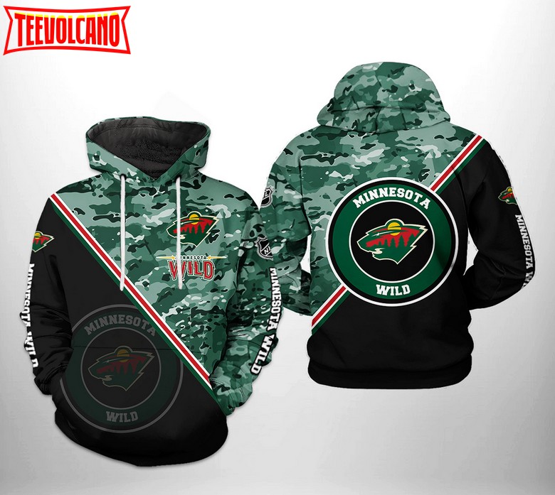 Minnesota Wild NHL Camo Team 3D Printed Hoodie