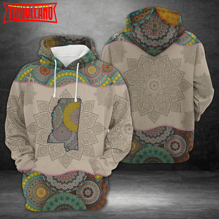 Mississippi Mandala 3D Printed Hoodie