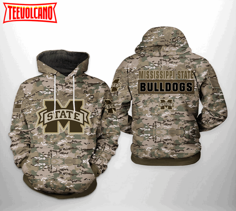 Mississippi State Bulldogs NCAA Camo Veteran 3D Printed Hoodie