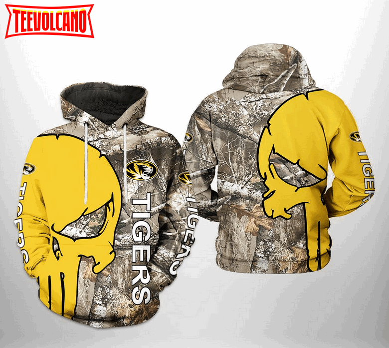 Missouri Tigers NCAA Camo Veteran Hunting 3D Printed Hoodie