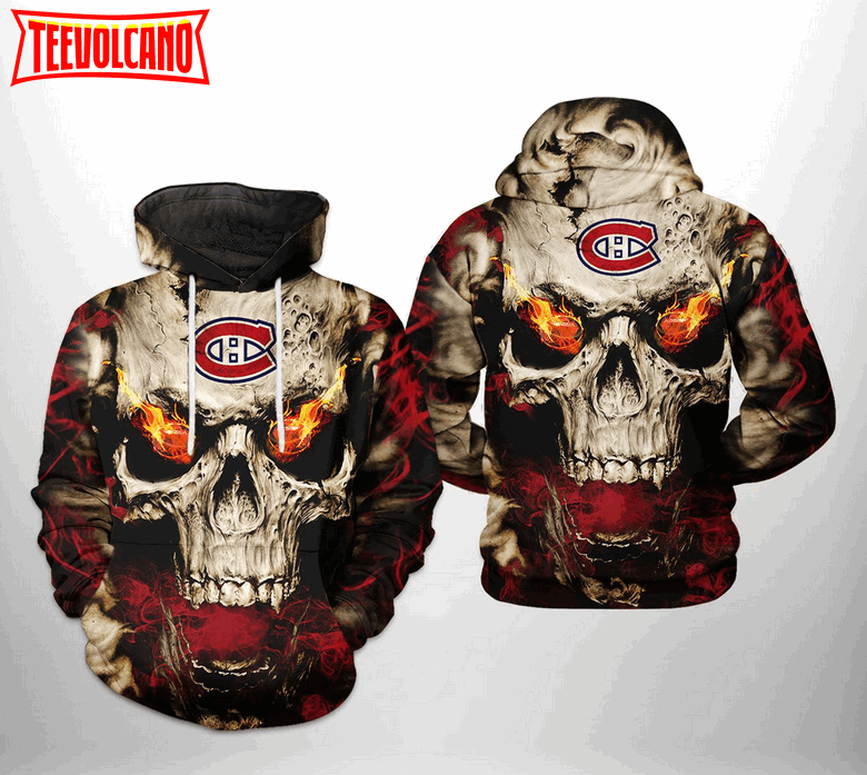 Montral Canadiens NHL Skull 3D Printed Hoodie