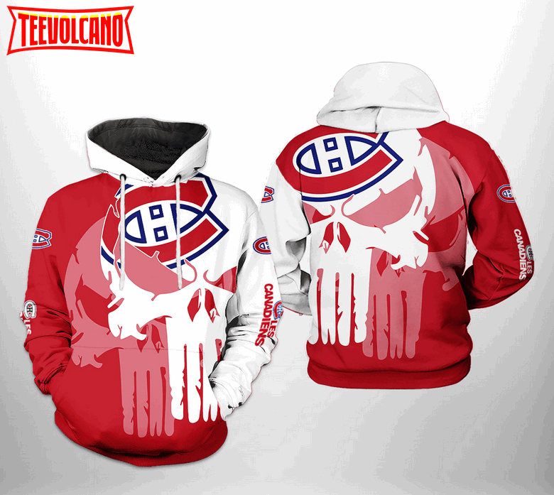 Montral Canadiens NHL Team Skull 3D Printed Hoodie